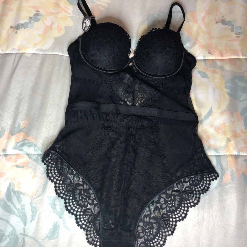 Black lingerie body suit —SOLD- - Picture 1 of 5